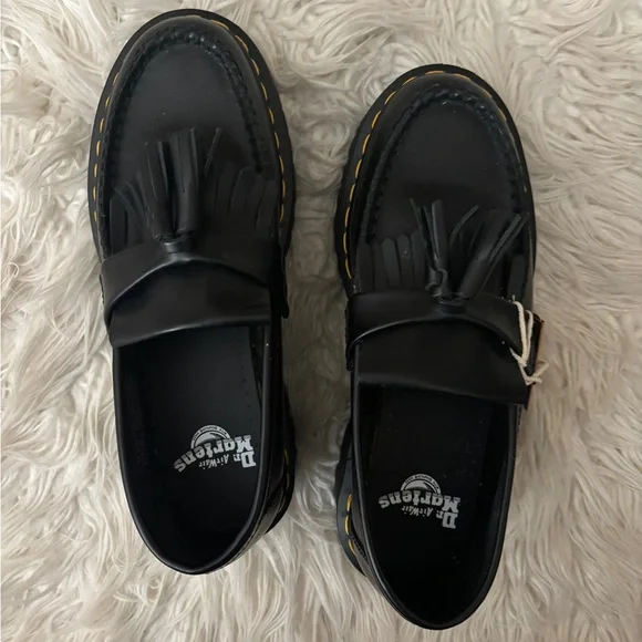 Dr. Martens Black Leather Tassel Loafers - Picture 3 of 5